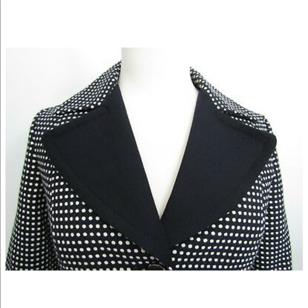 TALBOTS NAVY/WHITE POLKA DOT BLAZER SZ 18W - Picture 2 of 4
